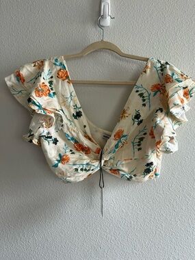 NWT Solid & Striped Renata Floral Crop Top size S